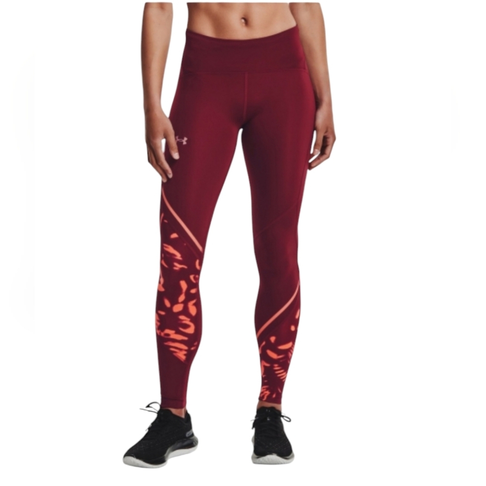 UNDER ARMOUR Compression Leggings Size Small UA FLY FAST 2.0 Print NWT
